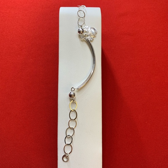 925 sterling silver bracelet with yellow, white and pink zircon and girl charm‎ - Picture 5 of 16